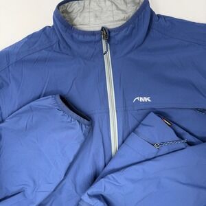 Mountain Khakis Men's Reversible Insulated Jacket Blue Silver‎ Large Polartec
